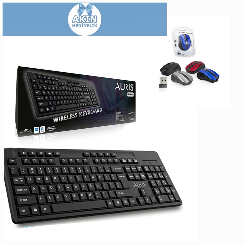 AURİS Kablosuz Klavye ve Mouse Seti