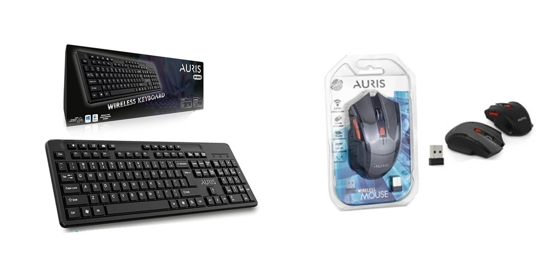 Auris Kablosuz Klavye ve Mouse Seti - Ergonomik ve Pratik Kullanım